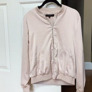 Zara Trafaluc satin bomber jacket